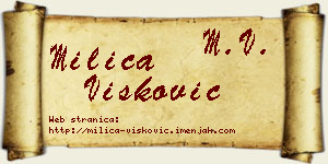 Milica Višković vizit kartica